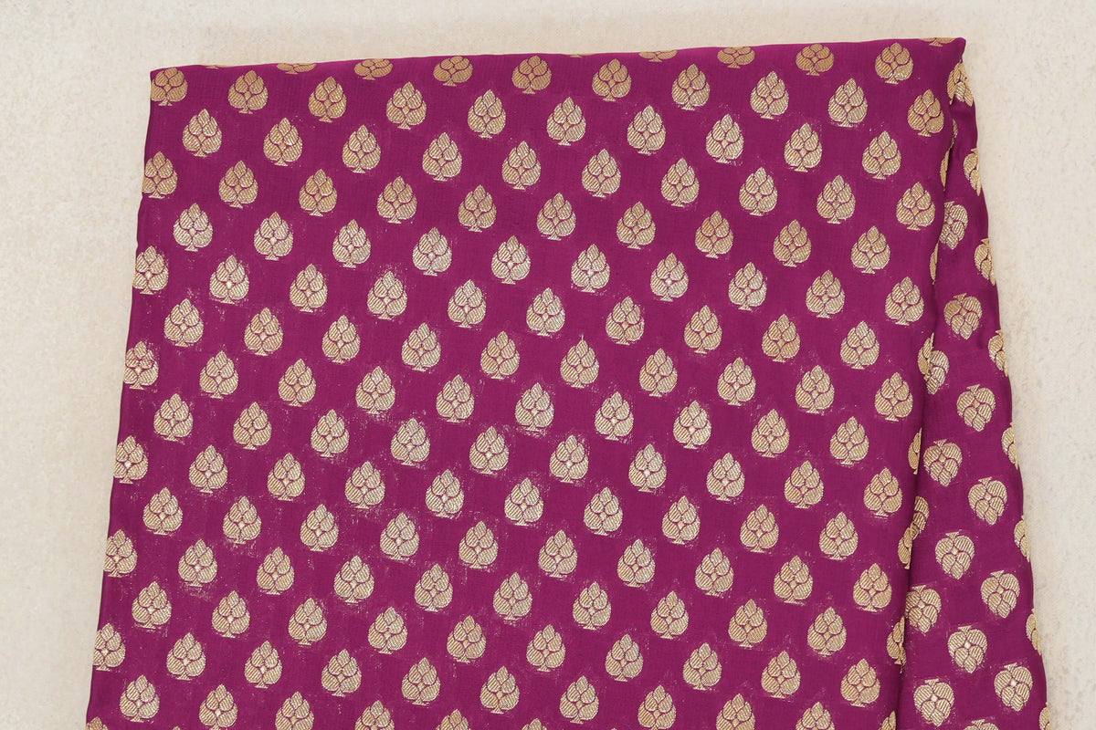 Deep Magenta Banarasi Silk Saree  body zoom
