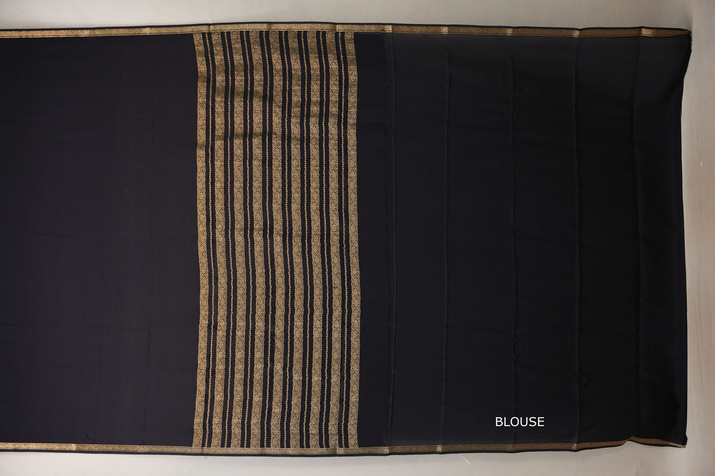 Deep Black Mysore Silk Saree PSSR018993
