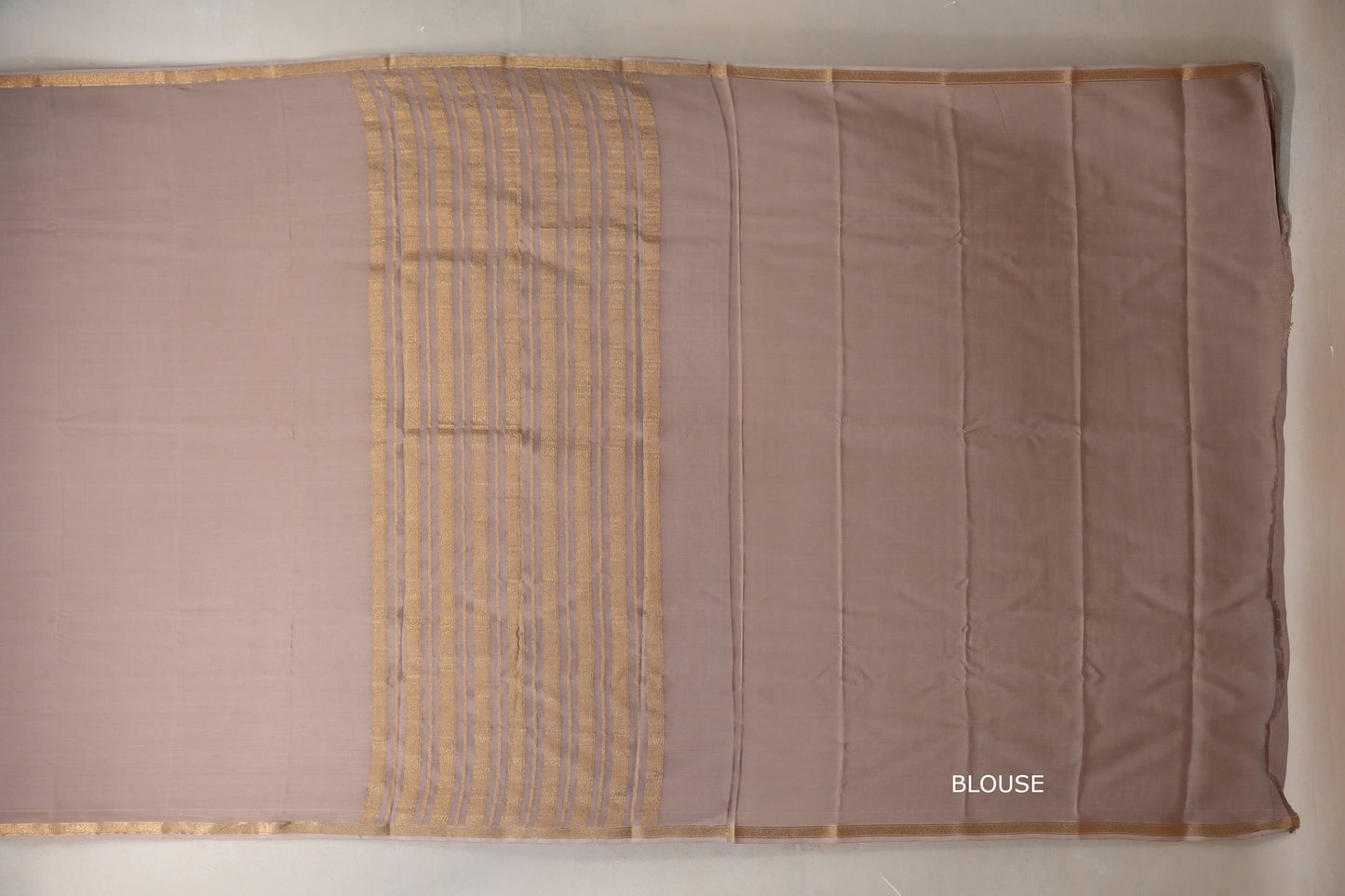 Dark Beige Mysore Silk Saree PSSR018994
