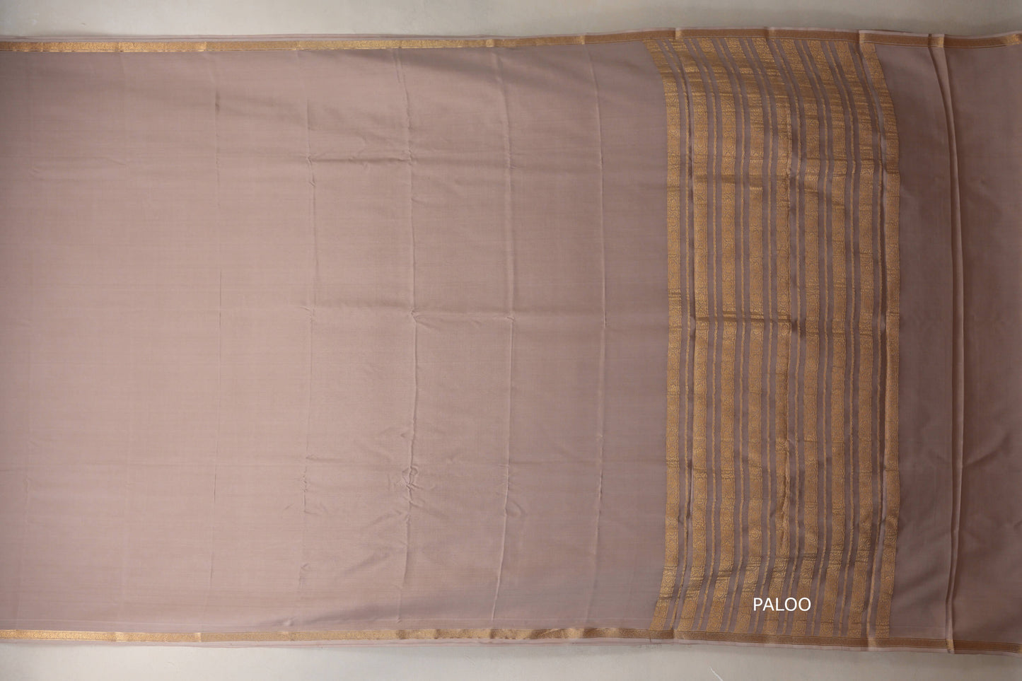 Dark Beige Mysore Silk Saree PSSR018994