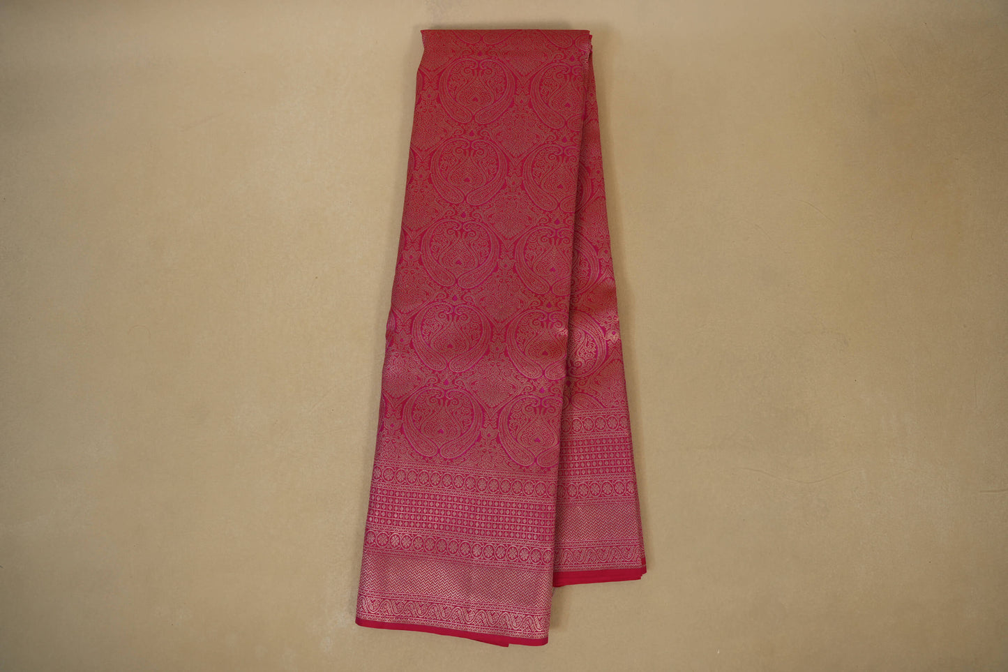 Reddish Pink Vintage Kanjivaram Silk Saree by Shreenivas Silks PSSR017944