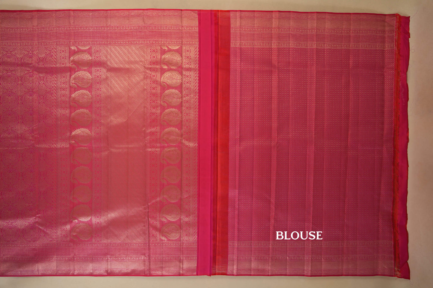 Reddish Pink Vintage Kanjivaram Silk Saree by Shreenivas Silks PSSR017944