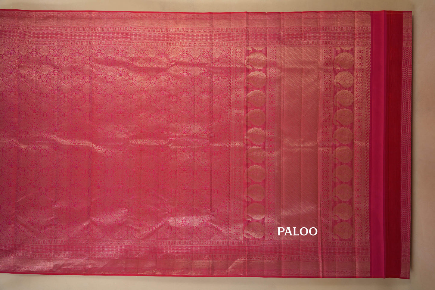 Reddish Pink Vintage Kanjivaram Silk Saree by Shreenivas Silks PSSR017944