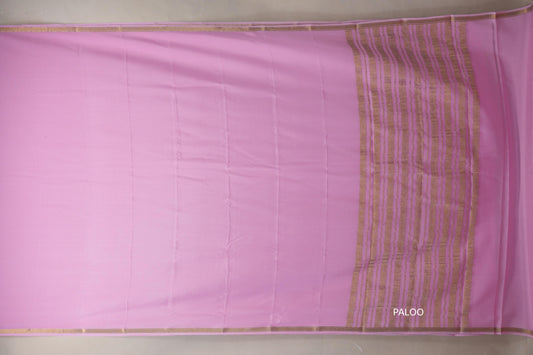 Baby Pink Mysore Silk Saree PSSR018996