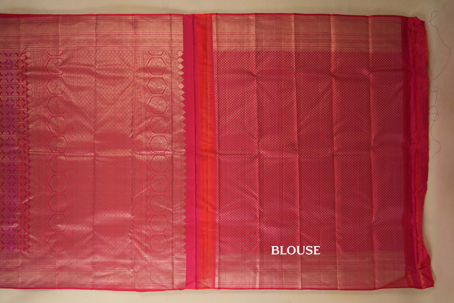 Reddish Pink Vintage Kanjivaram Silk Saree by Shreenivas Silks PSSR017946