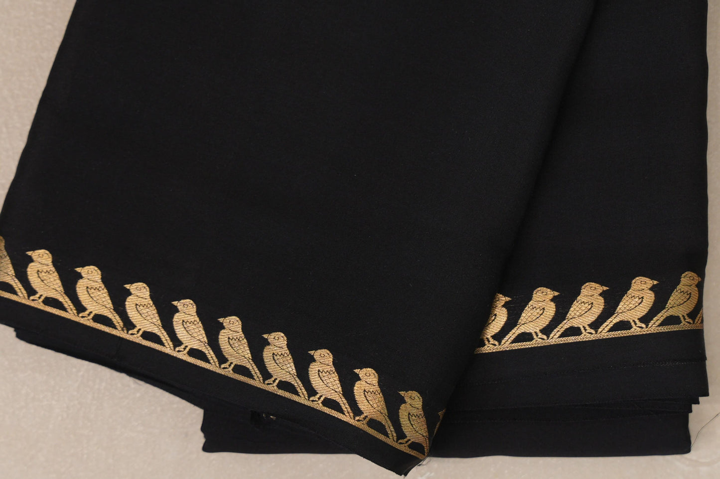 Deep Black Mysore Silk Saree PSSR018998