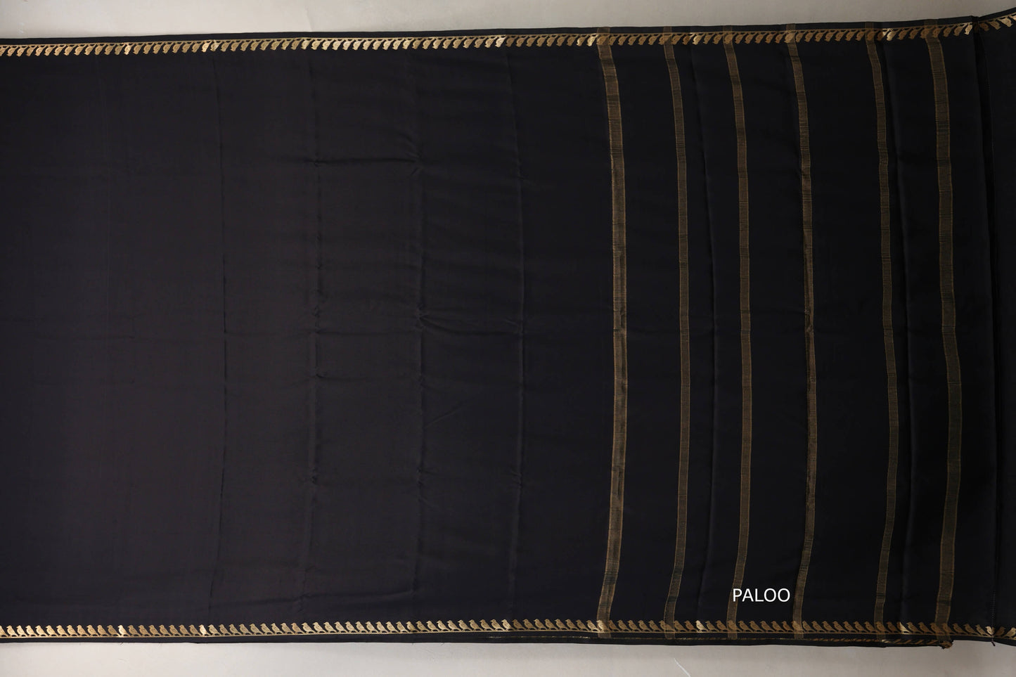 Deep Black Mysore Silk Saree PSSR018998