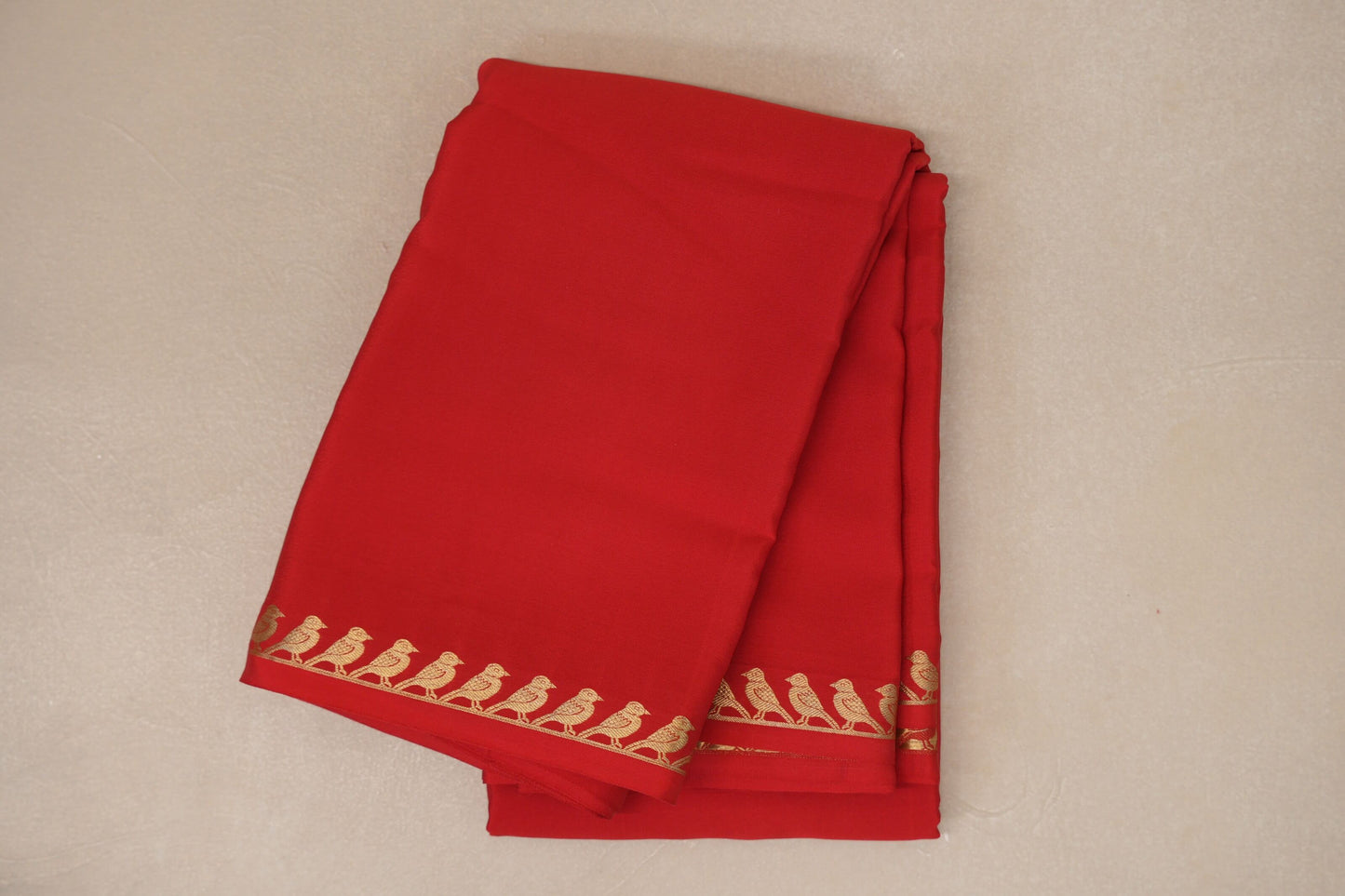 Bright Red Mysore Silk Saree PSSR018999