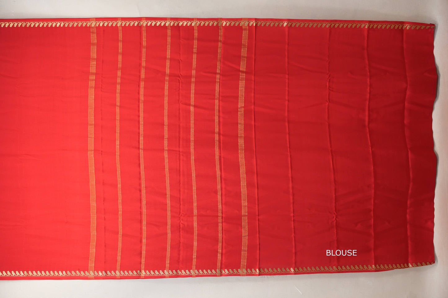 Bright Red Mysore Silk Saree PSSR018999