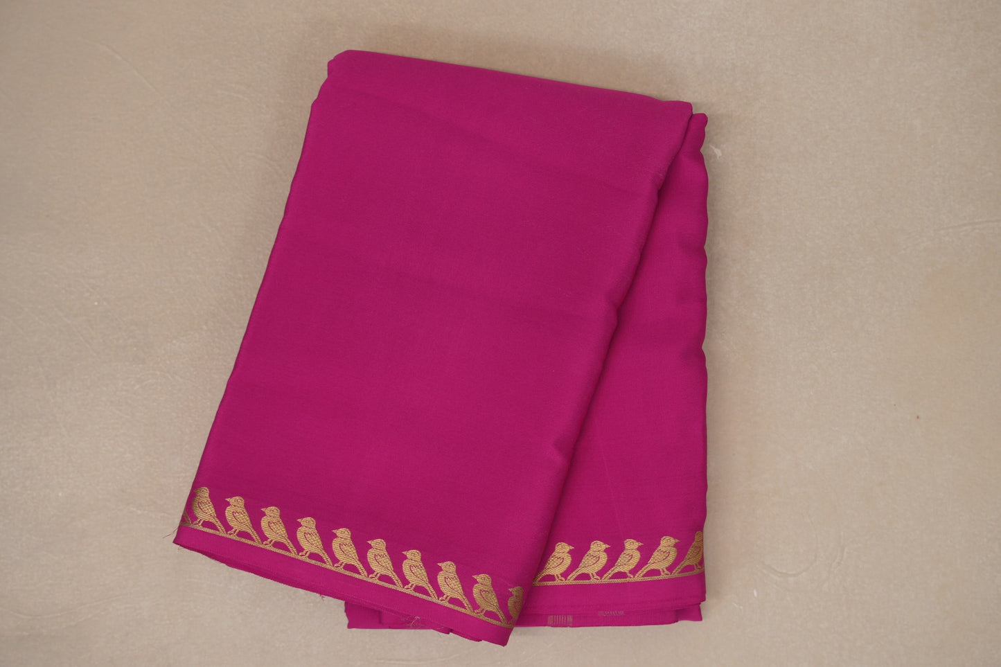 Bright Rani Pink Mysore Silk Saree PSSR019000