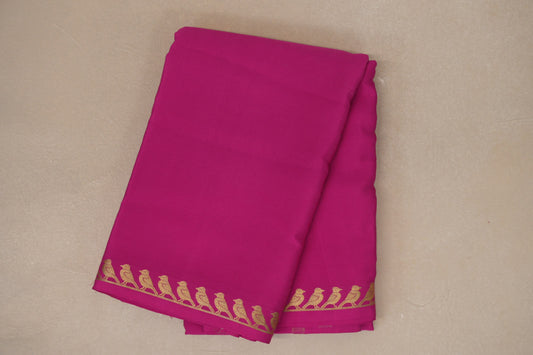 Bright Rani Pink Mysore Silk Saree PSSR019000