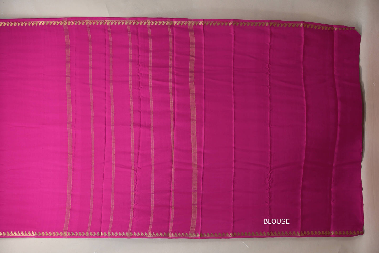 Bright Rani Pink Mysore Silk Saree PSSR019000