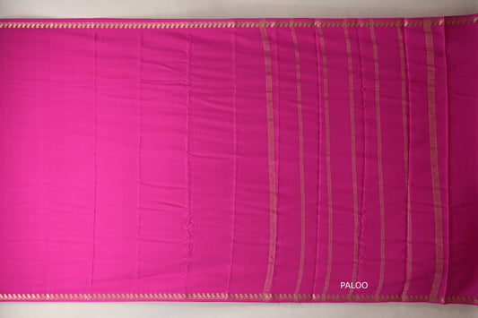 Bright Rani Pink Mysore Silk Saree PSSR019000