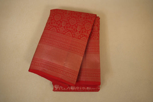 Red Vintage Kanjivaram Silk Saree by Shreenivas Silks PSSR017950