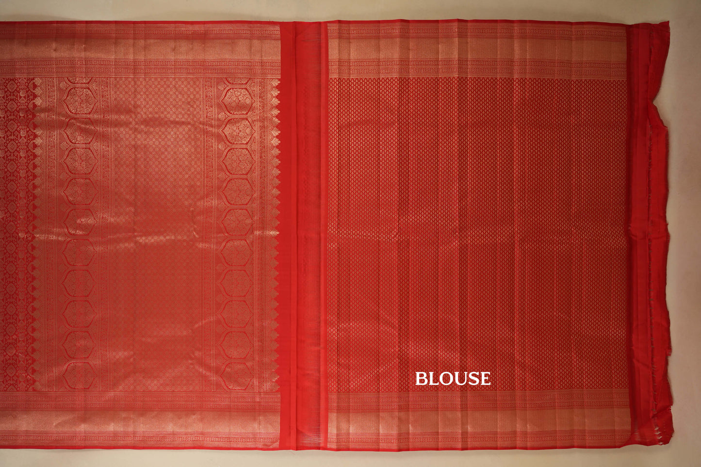 Red Vintage Kanjivaram Silk Saree by Shreenivas Silks PSSR017950