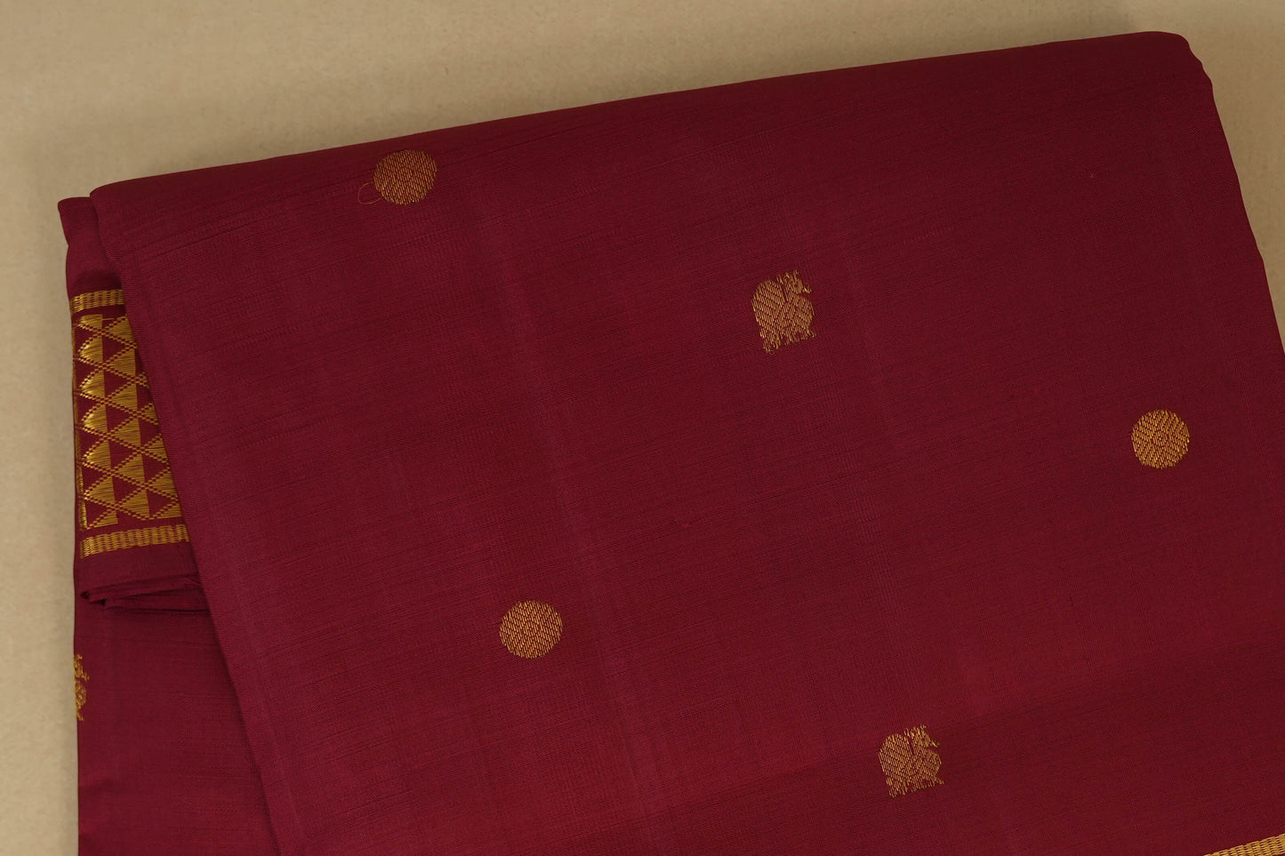 Maroon Ten yards silk saree by Shreenivas silks PSSR017957