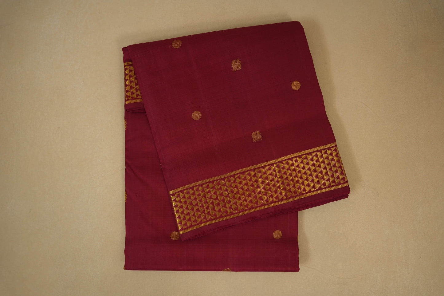 Maroon Ten yards silk saree by Shreenivas silks PSSR017957