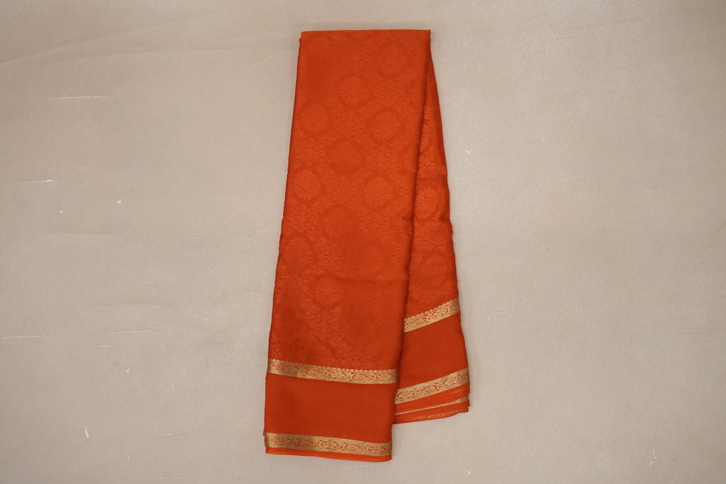 Rust Orange Mysore Silk Saree by Shreenivas Silks PSSR019005