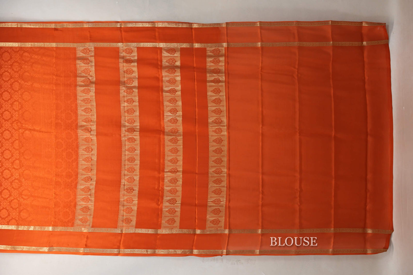 Rust Orange Mysore Silk Saree by Shreenivas Silks PSSR019005