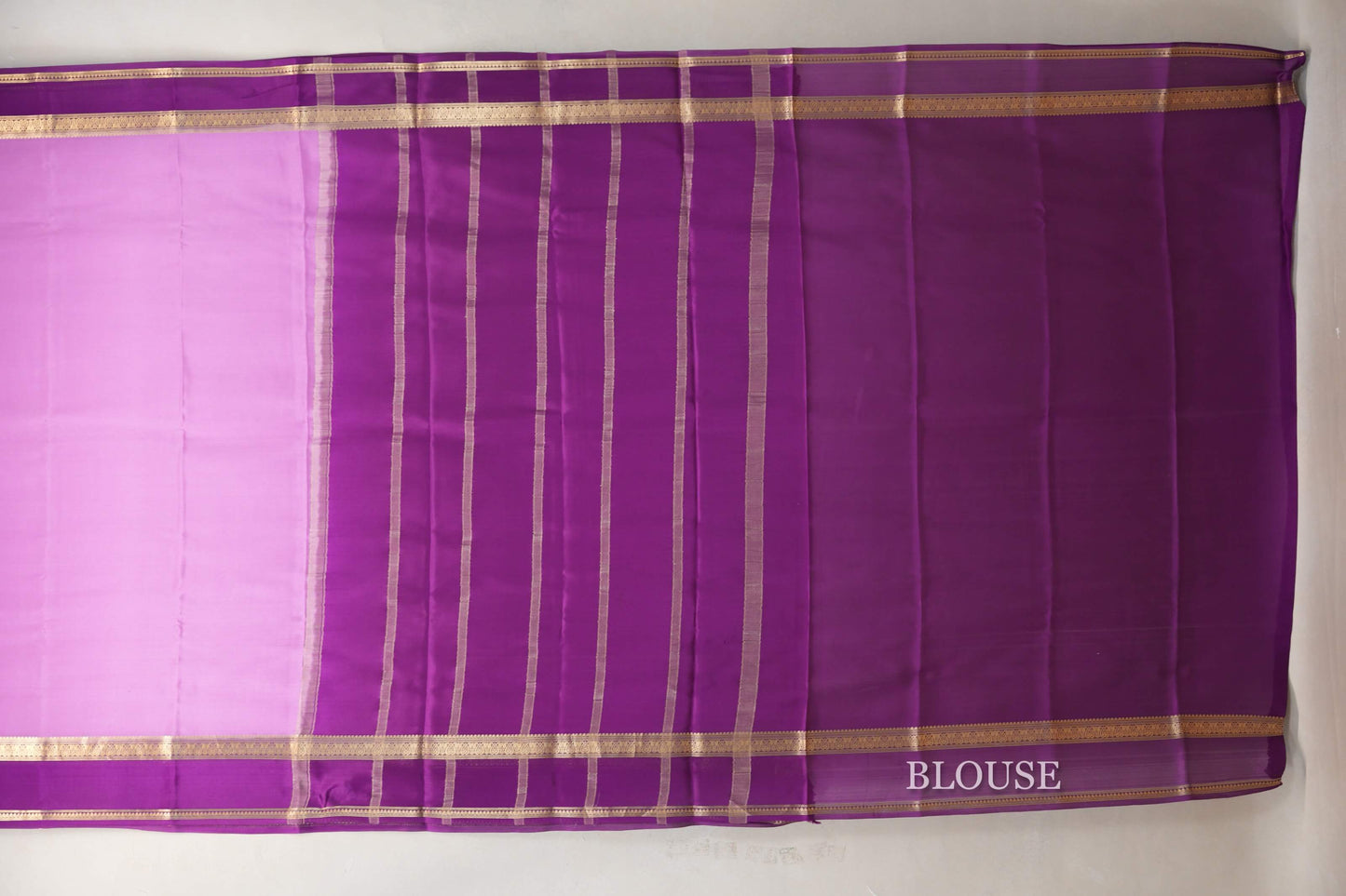 Lavender Mysore Silk Saree blouse