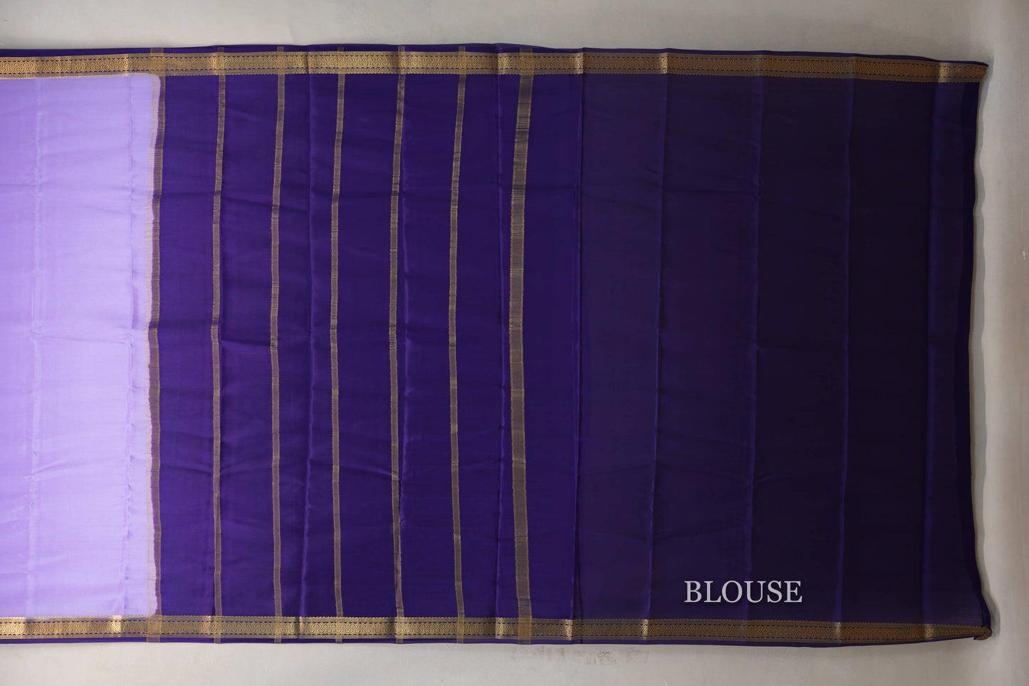 Lavender Mysore Silk Saree blouse