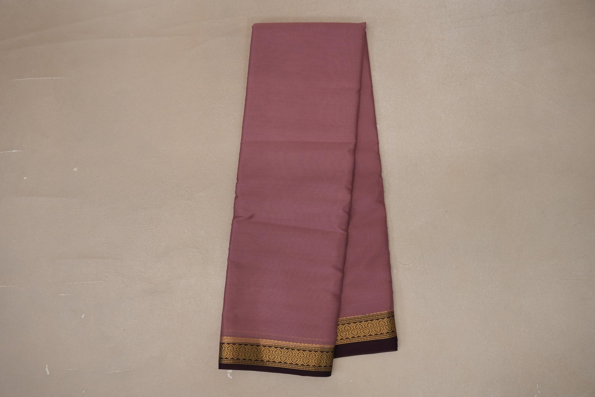 Dusty Rose Pink Mysore Silk Saree  onine