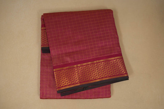 Tissue checks Ten yards silk saree by Shreenivas silks PSSR017977