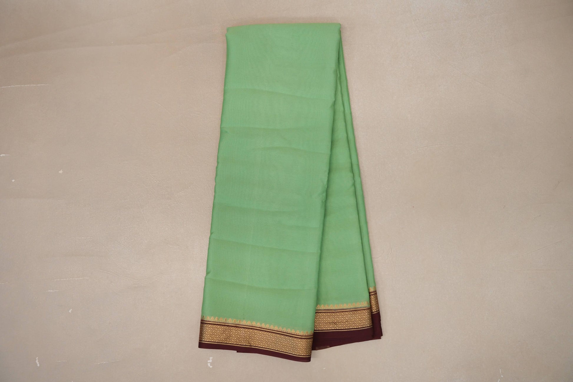 Pastel Pistachio Green Mysore Silk Saree online