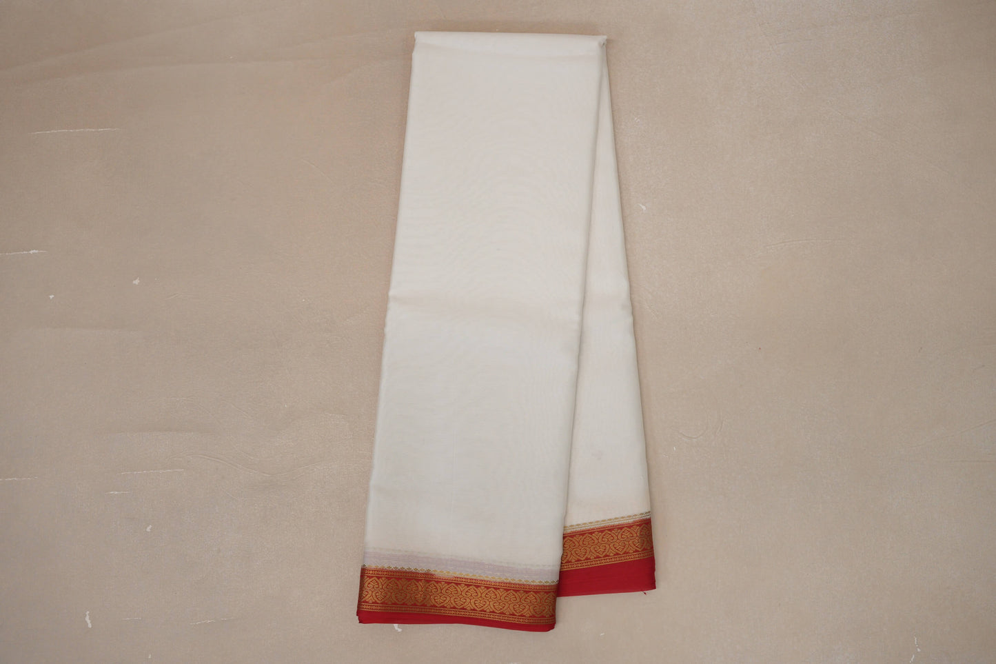 Milk White Mysore Silk Saree online