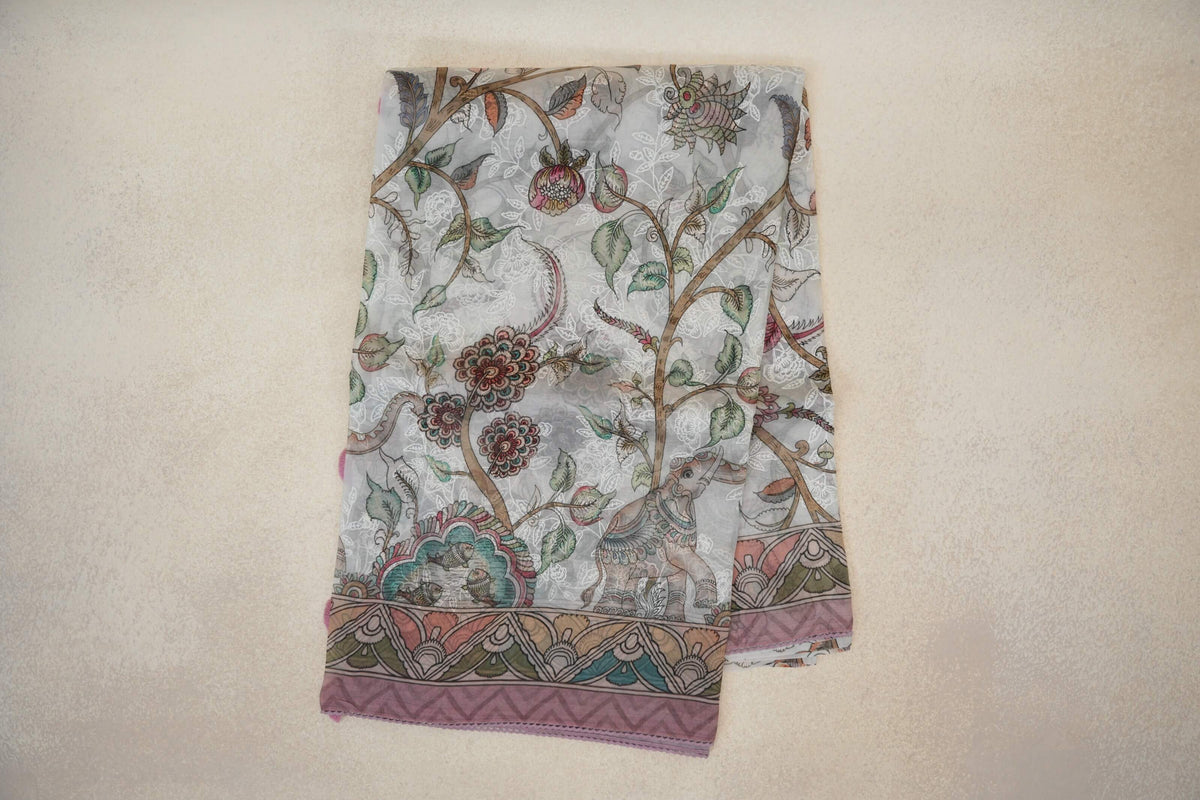 Multi Color Organza Silk Saree