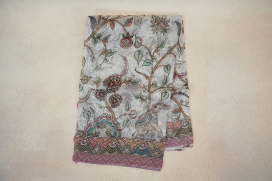 Multi Color Organza Silk Saree