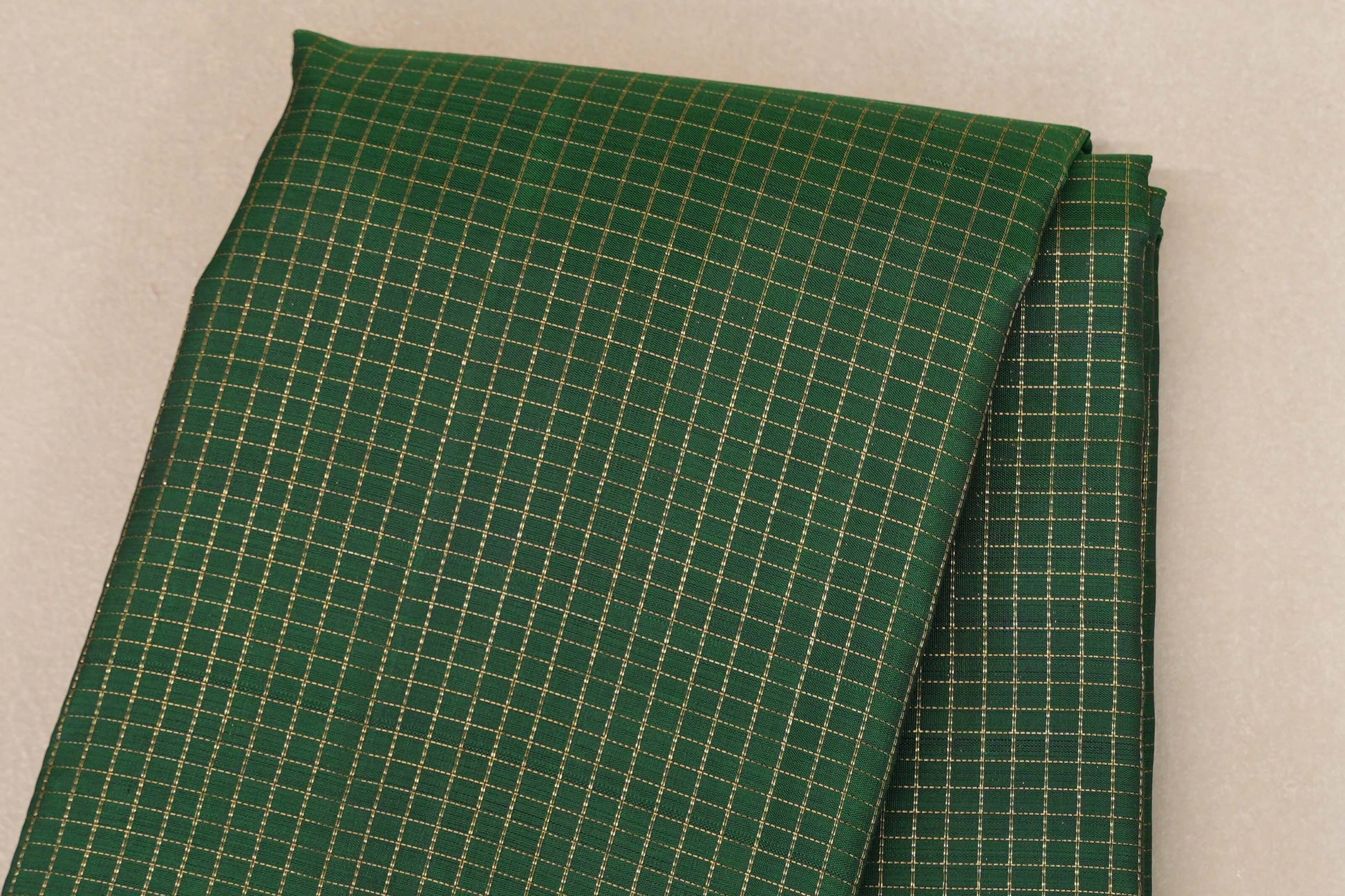 Bottle Green Vintage Kanjivaram Silk Saree  body zoom