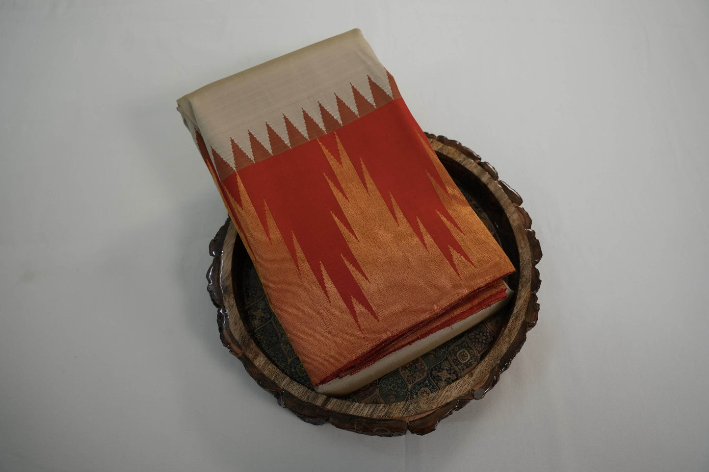 Plain kanchipuram silk saree