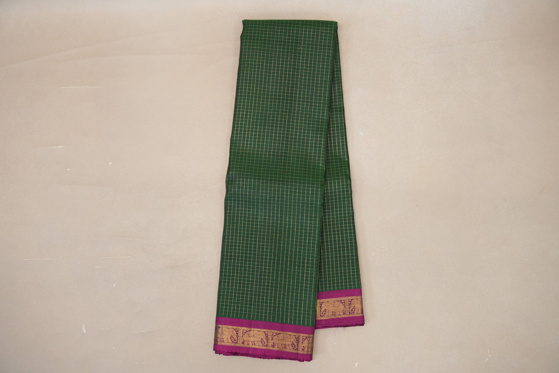 Bottle Green Vintage Kanjivaram Silk Saree  online