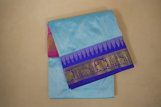 Sky ten yards madisar silk saree