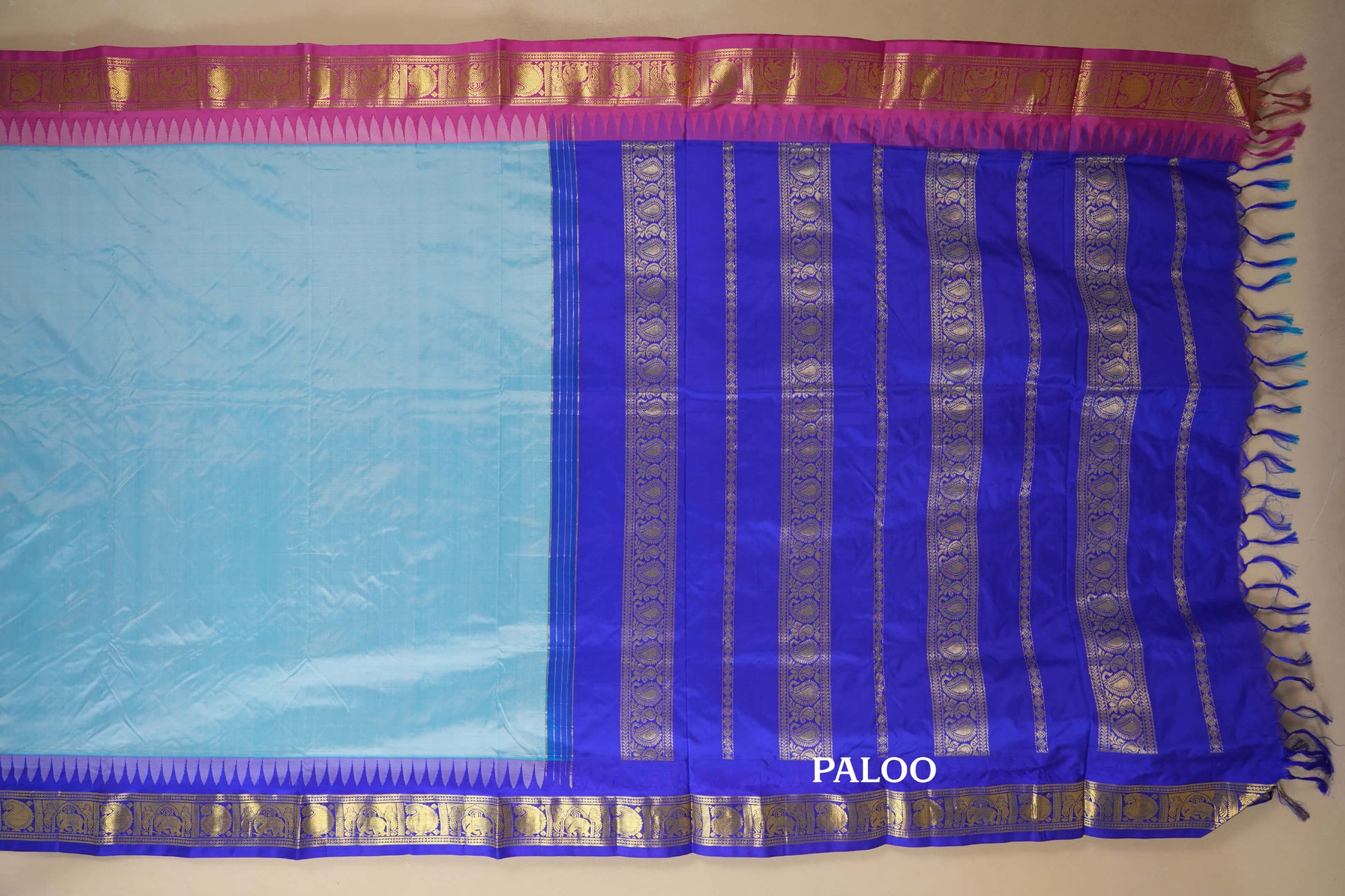 ten yards madisar silk saree paloo