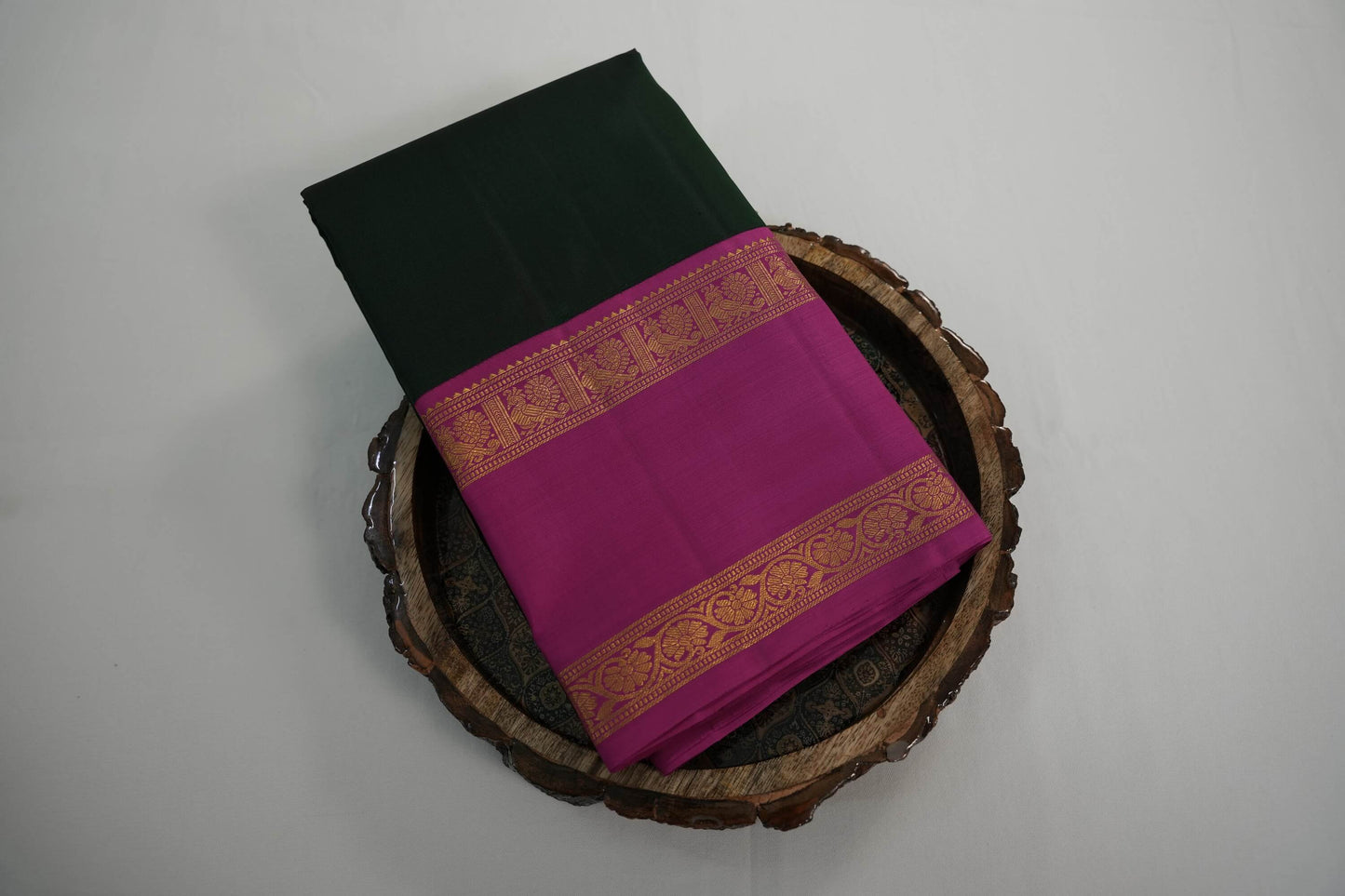 Plain kanchipuram silk saree