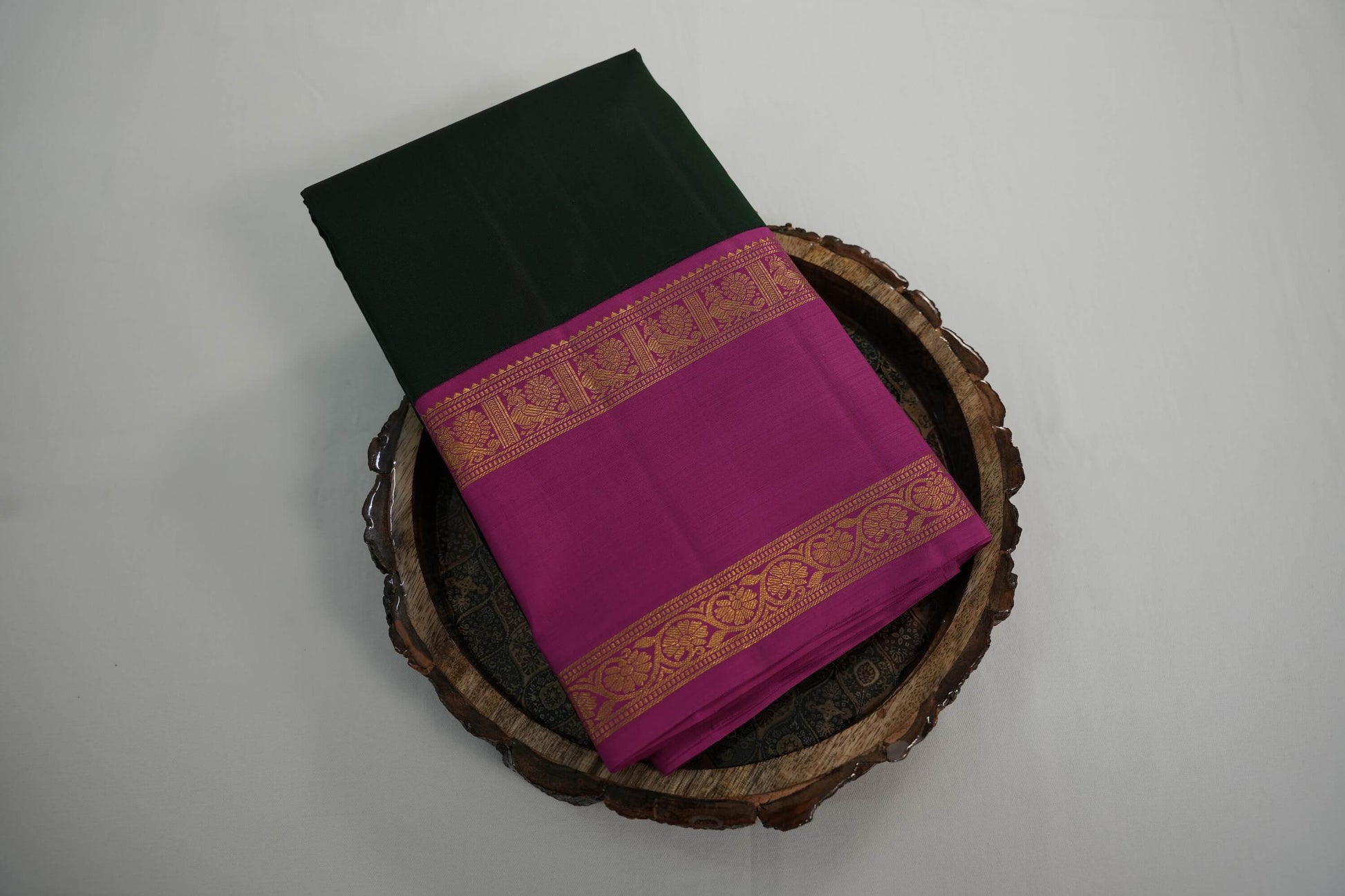 Plain kanchipuram silk saree