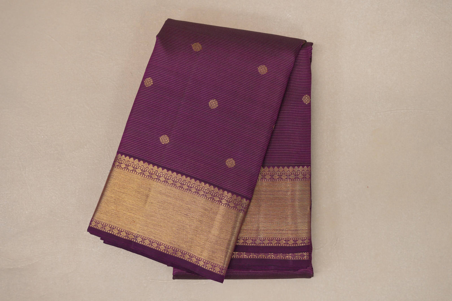 Dark Magenta Vintage Heirloom Kanjivaram Silk Saree by Shreenivas Silks PSSR019034