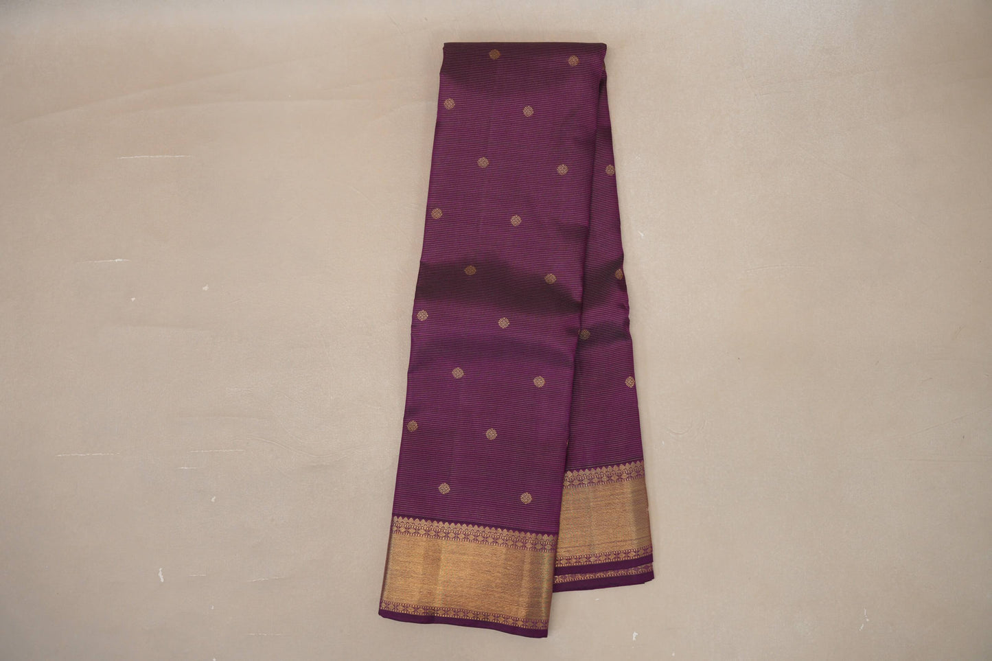 Dark Magenta Vintage Heirloom Kanjivaram Silk Saree by Shreenivas Silks PSSR019034
