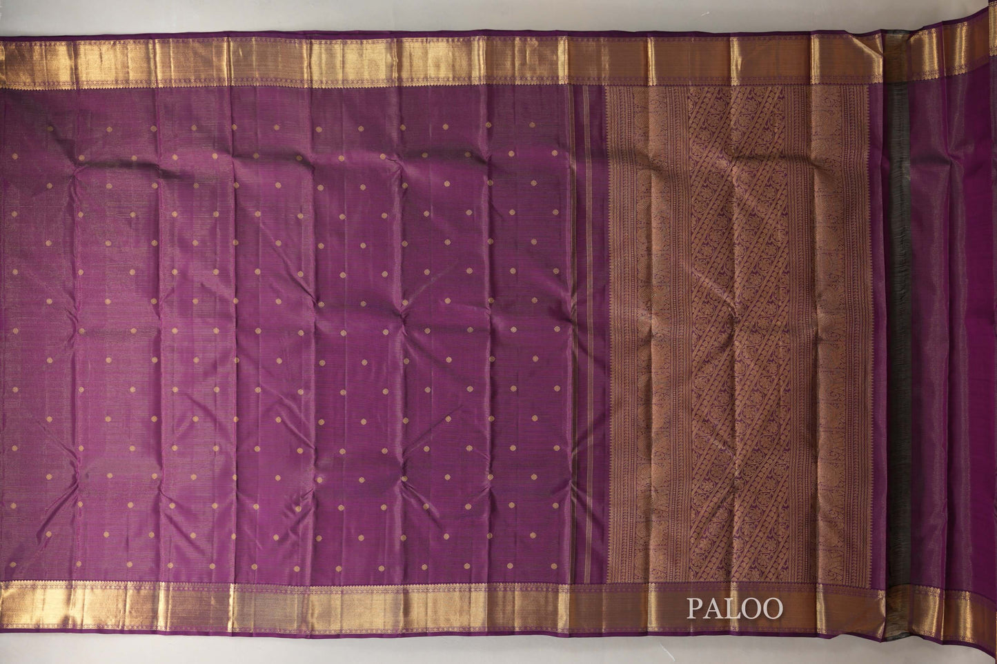 Dark Magenta Vintage Heirloom Kanjivaram Silk Saree by Shreenivas Silks PSSR019034