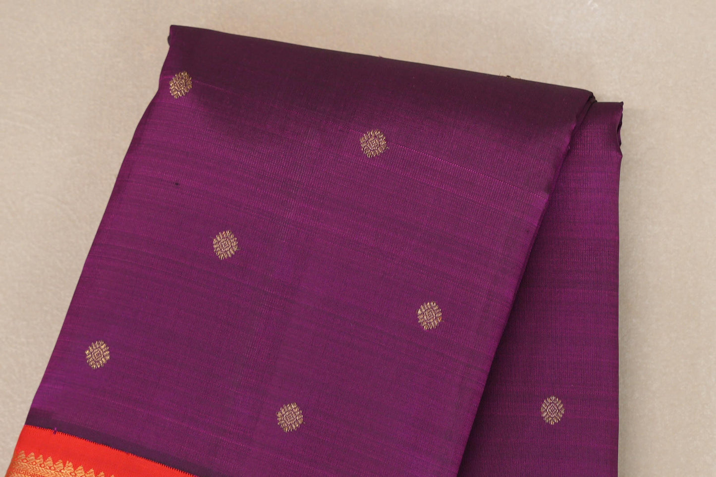Deep Magenta with Bright Red Borders and Manthulir Selvedge Vintage Heirloom Kanjivaram Silk Saree by Shreenivas Silks PSSR019036