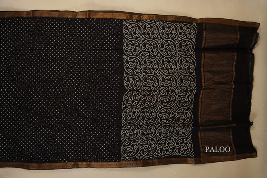 mangalgiri cotton bandhani saree paloo