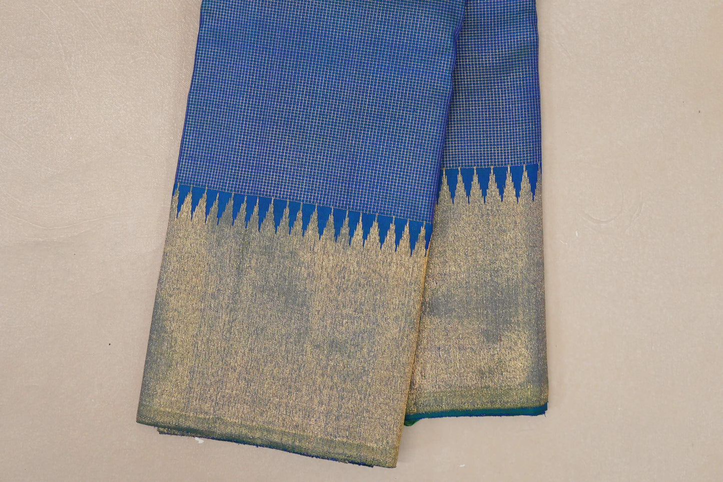 Peacock Blue Vintage  Kanjivaram Silk Saree by Shreenivas Silks PSSR019041