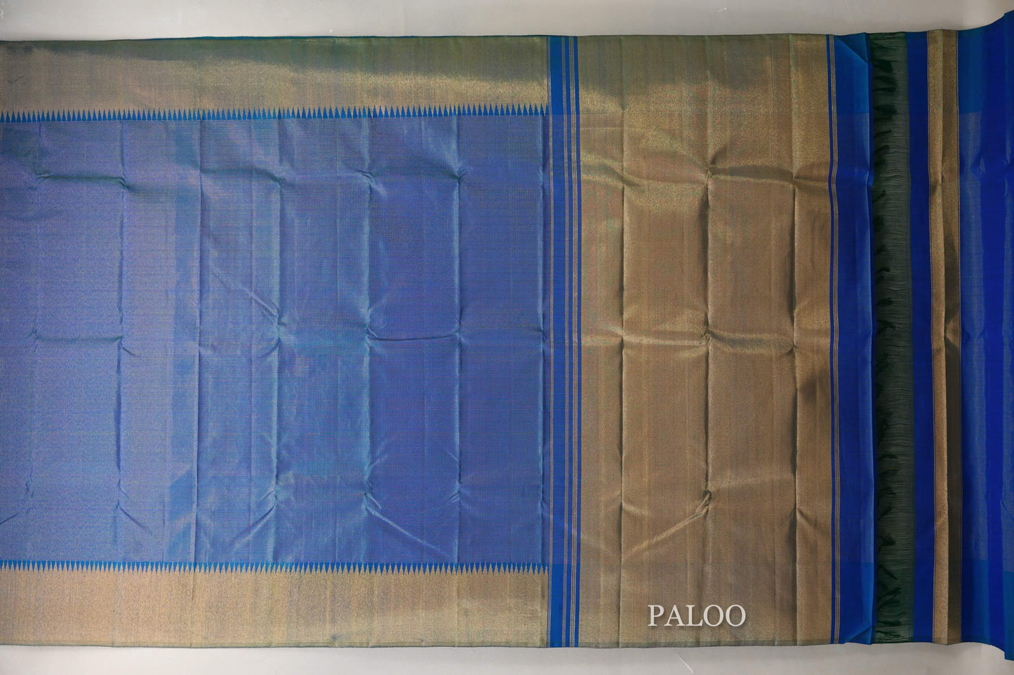 Peacock Blue Vintage  Kanjivaram Silk Saree by Shreenivas Silks PSSR019041