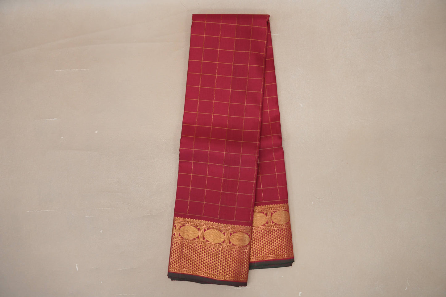Reddish Pink with Bottle Green Selvedge Vintage Kanjivaram Silk Saree by Shreenivas Silks PSSR019043