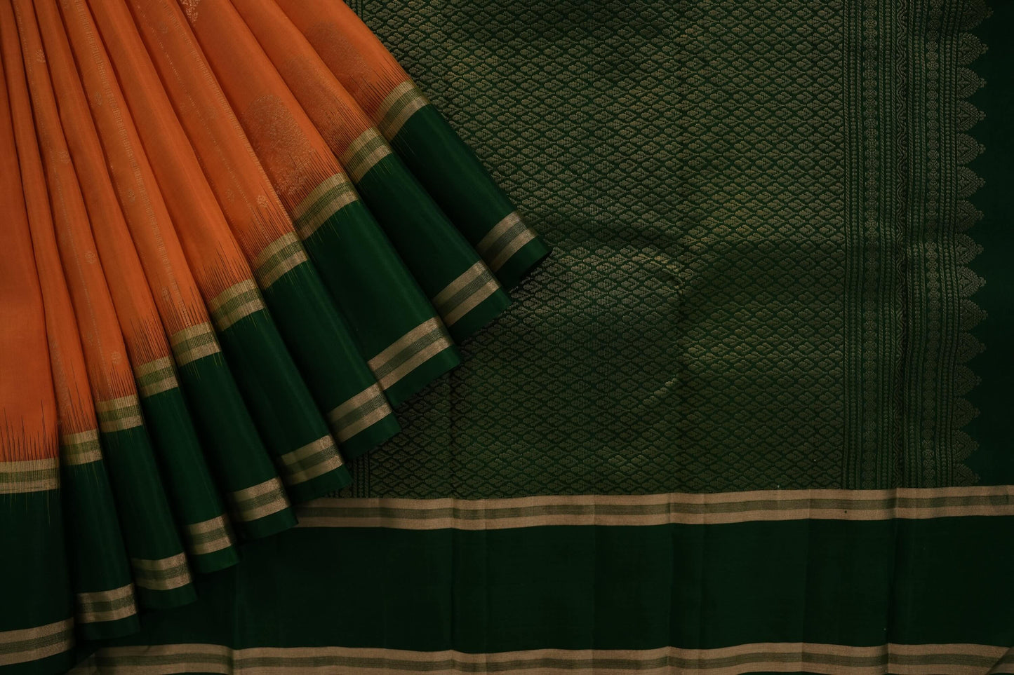 Mango yellow kanchipuram silk saree