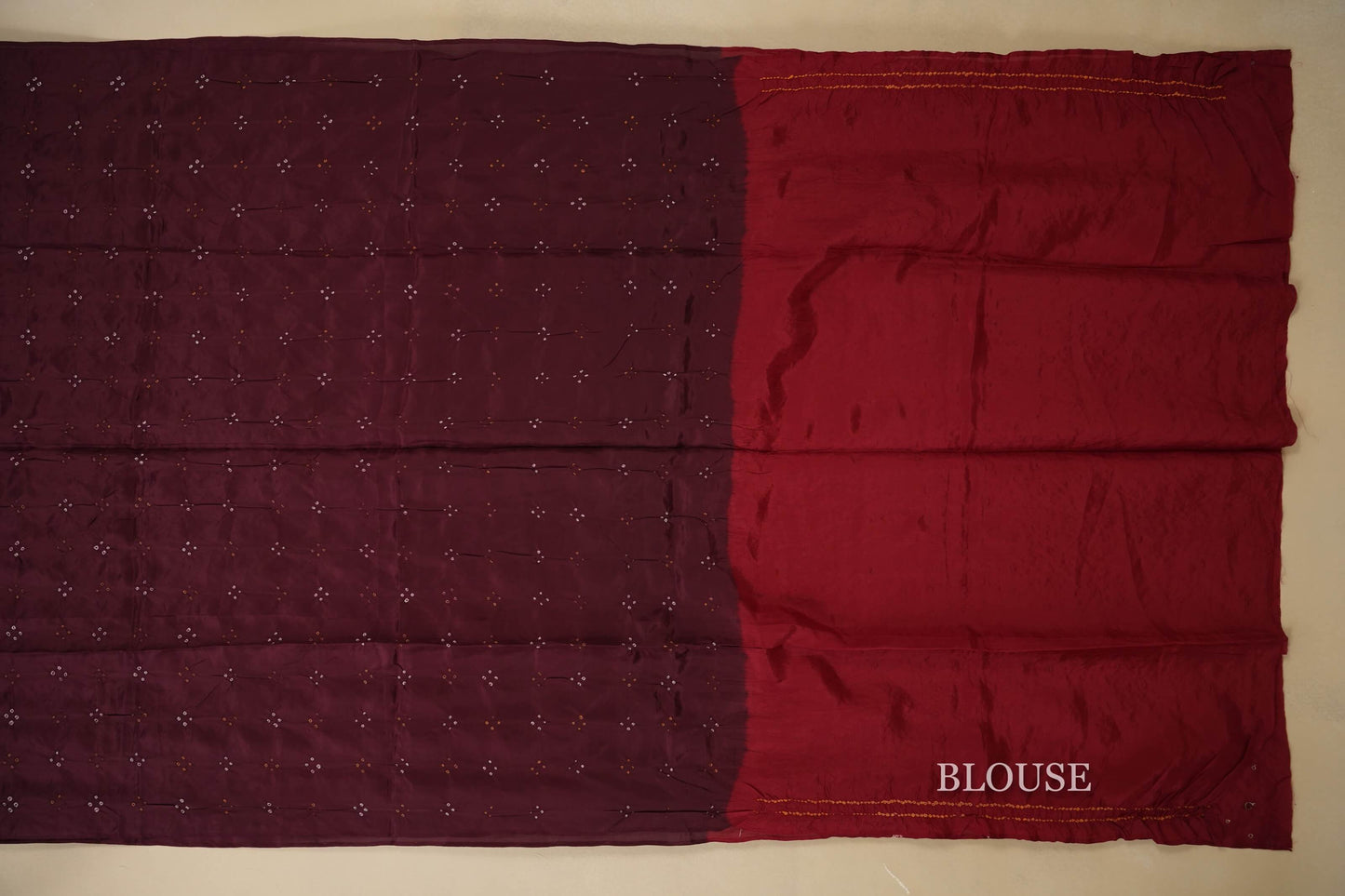 mulberry silk bandhani saree blouse