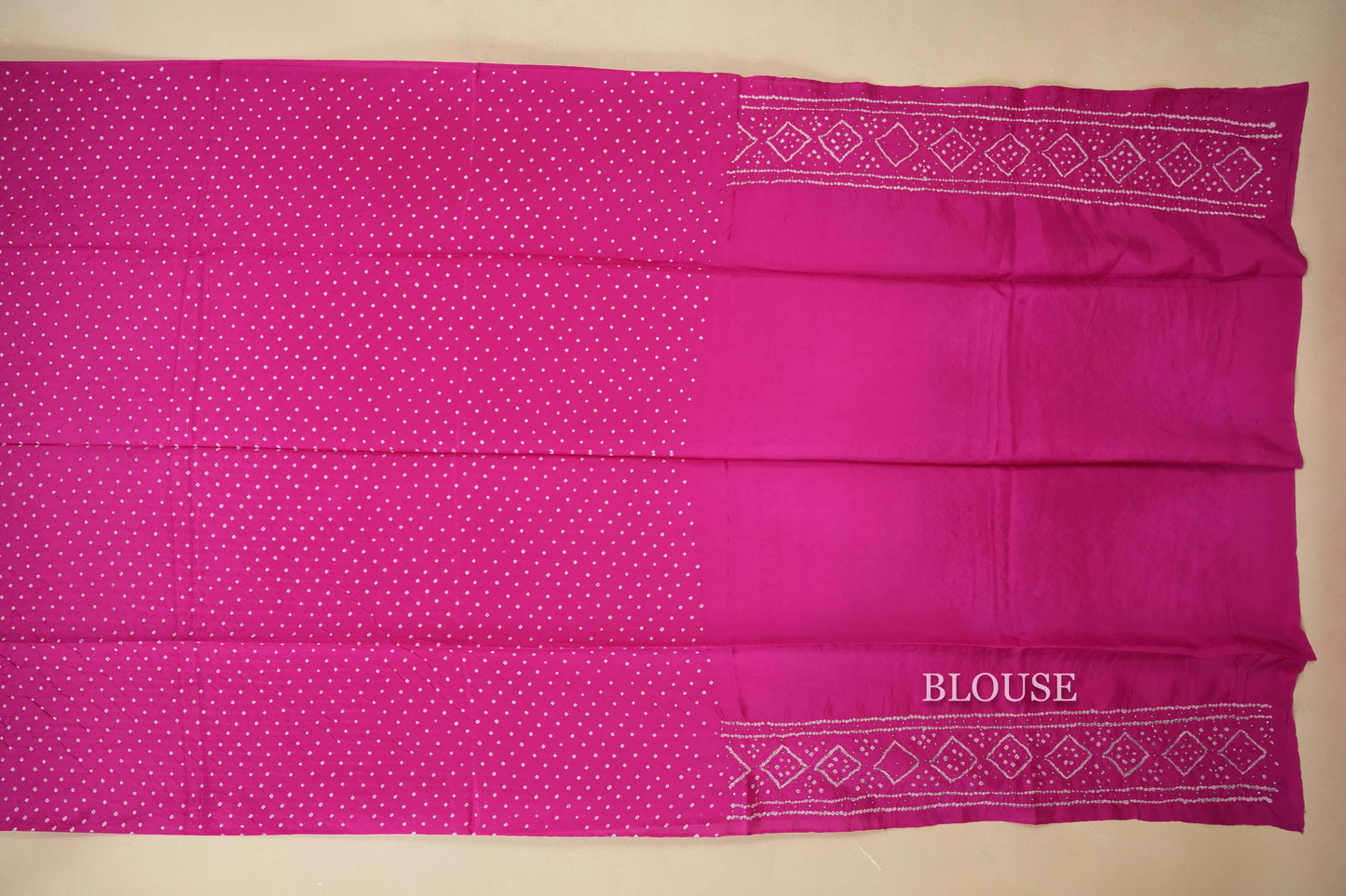 mulberry silk bandhani saree blouse