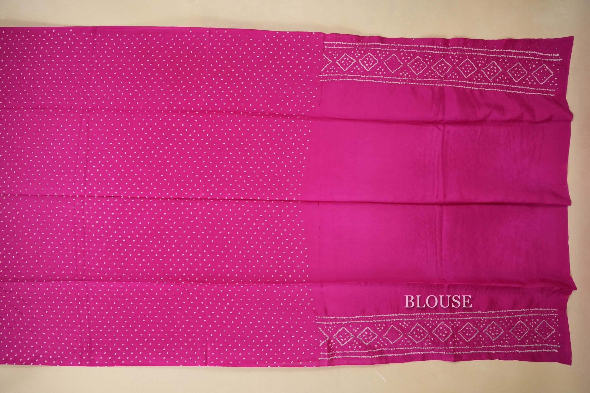 mulberry silk bandhani saree blouse